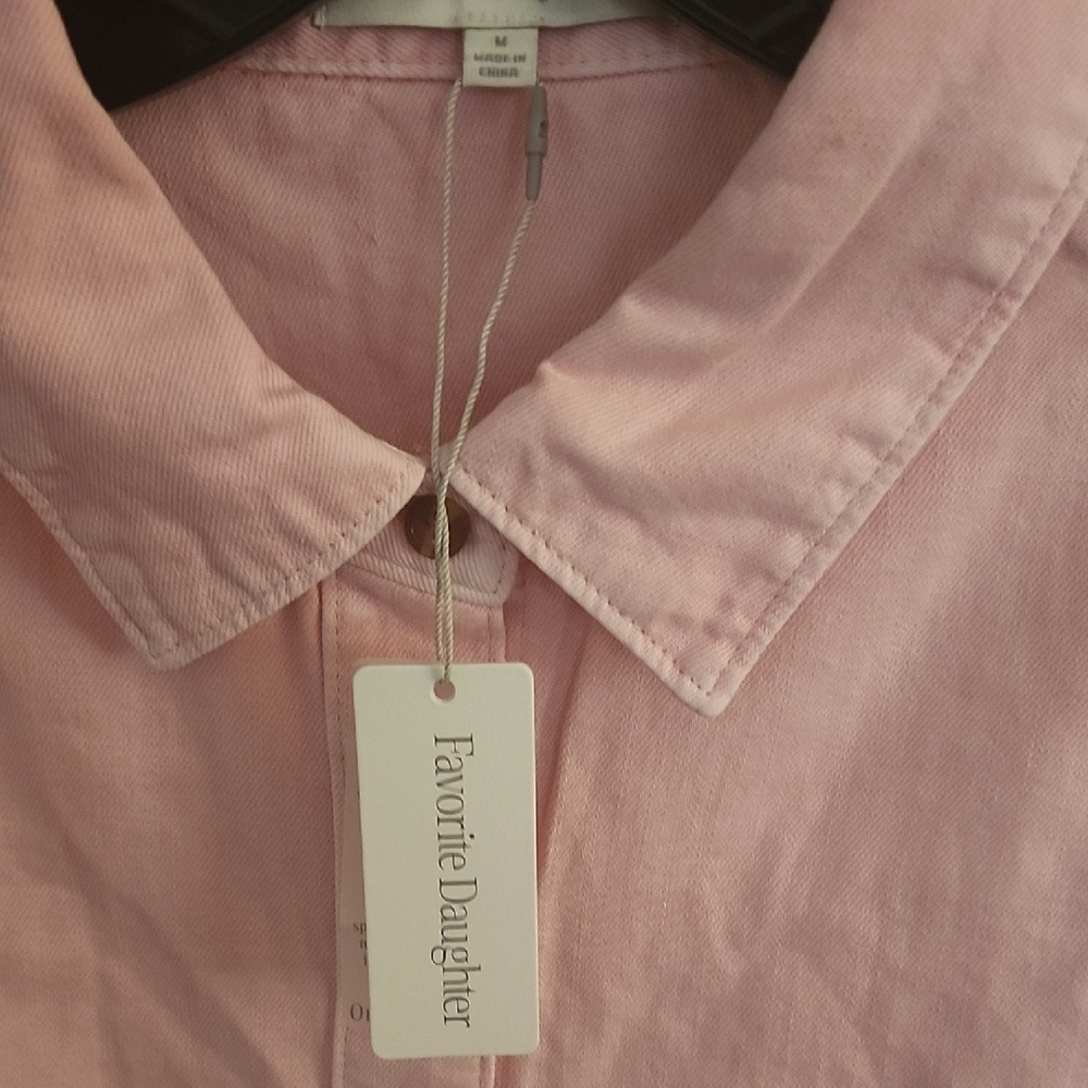 Favorite Daughter Light Pink Collared Shirt - Picture 2 of 7